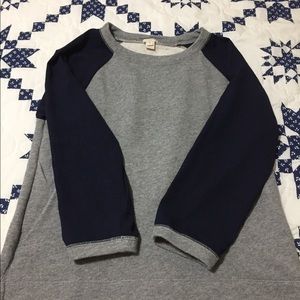 Jcrew top sweater material sheer sleeves